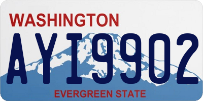 WA license plate AYI9902