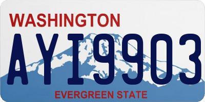 WA license plate AYI9903