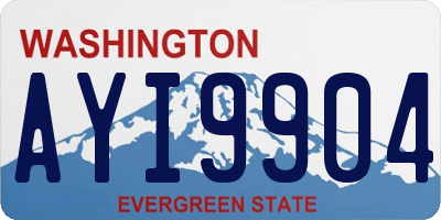 WA license plate AYI9904