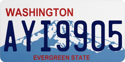 WA license plate AYI9905
