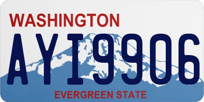 WA license plate AYI9906