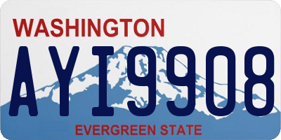 WA license plate AYI9908
