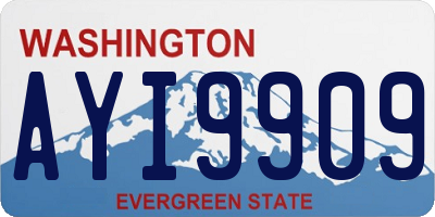 WA license plate AYI9909