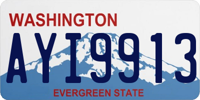 WA license plate AYI9913