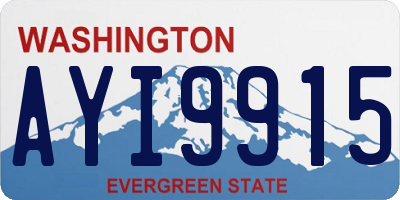 WA license plate AYI9915