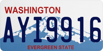 WA license plate AYI9916