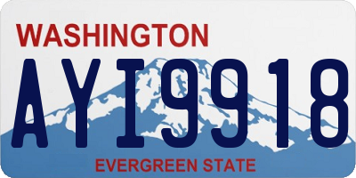 WA license plate AYI9918