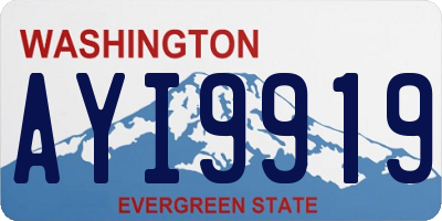 WA license plate AYI9919