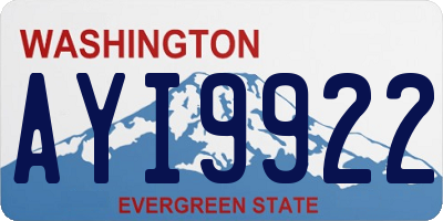 WA license plate AYI9922