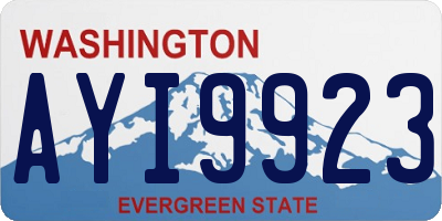 WA license plate AYI9923