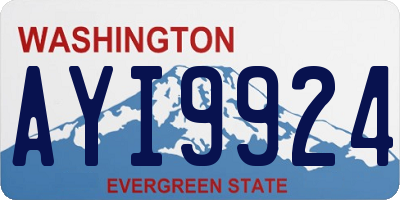 WA license plate AYI9924
