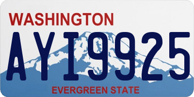 WA license plate AYI9925