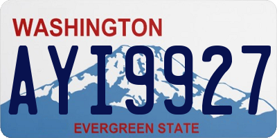 WA license plate AYI9927