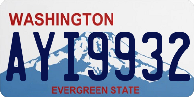 WA license plate AYI9932