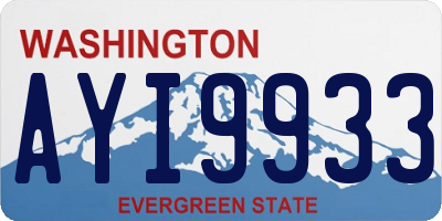 WA license plate AYI9933
