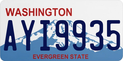 WA license plate AYI9935