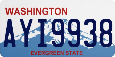WA license plate AYI9938