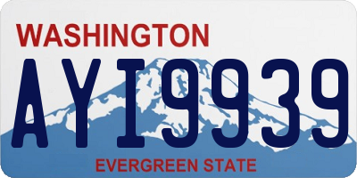 WA license plate AYI9939