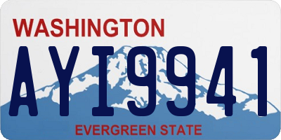 WA license plate AYI9941