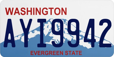 WA license plate AYI9942