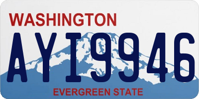 WA license plate AYI9946