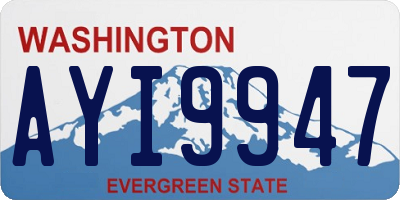 WA license plate AYI9947