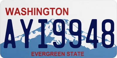 WA license plate AYI9948