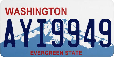 WA license plate AYI9949