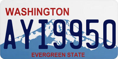 WA license plate AYI9950