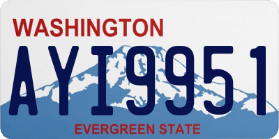 WA license plate AYI9951