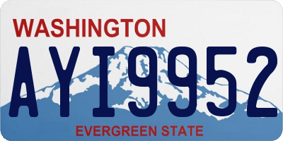 WA license plate AYI9952