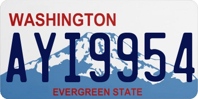WA license plate AYI9954