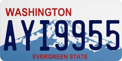 WA license plate AYI9955