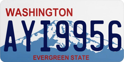 WA license plate AYI9956