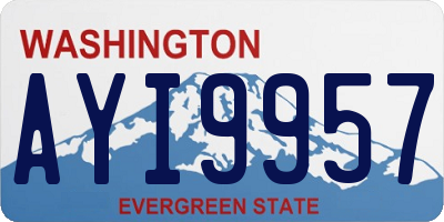 WA license plate AYI9957