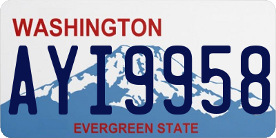 WA license plate AYI9958
