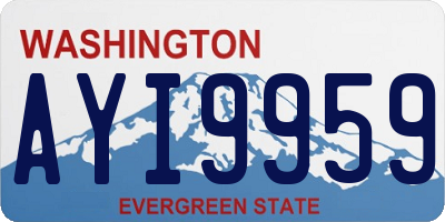 WA license plate AYI9959