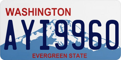 WA license plate AYI9960