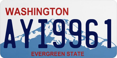 WA license plate AYI9961