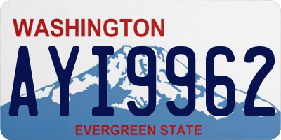 WA license plate AYI9962