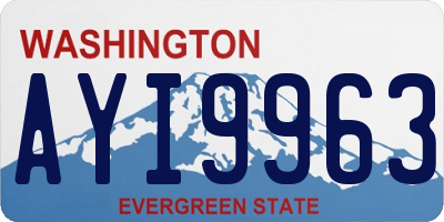 WA license plate AYI9963