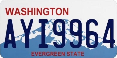 WA license plate AYI9964