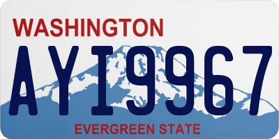 WA license plate AYI9967