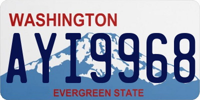 WA license plate AYI9968