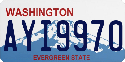WA license plate AYI9970