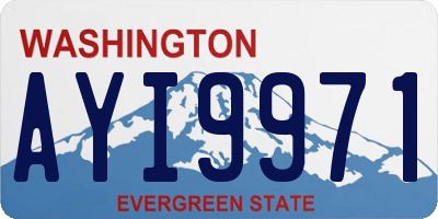 WA license plate AYI9971