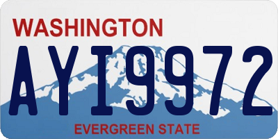 WA license plate AYI9972