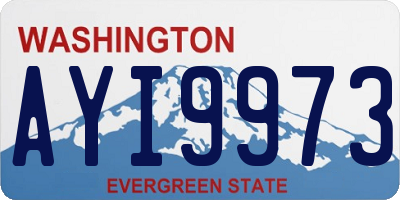 WA license plate AYI9973