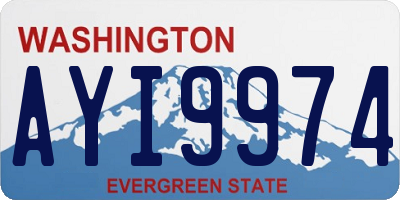 WA license plate AYI9974