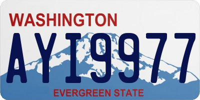 WA license plate AYI9977